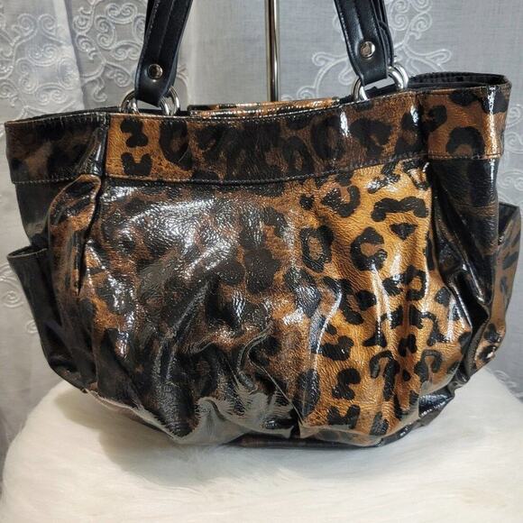 Miche Lisa Demi Shell in Bronze and Black Patent Faux Leather Leopard Print - Picture 5 of 11